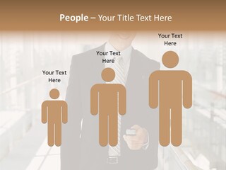 Mobile Man Green PowerPoint Template