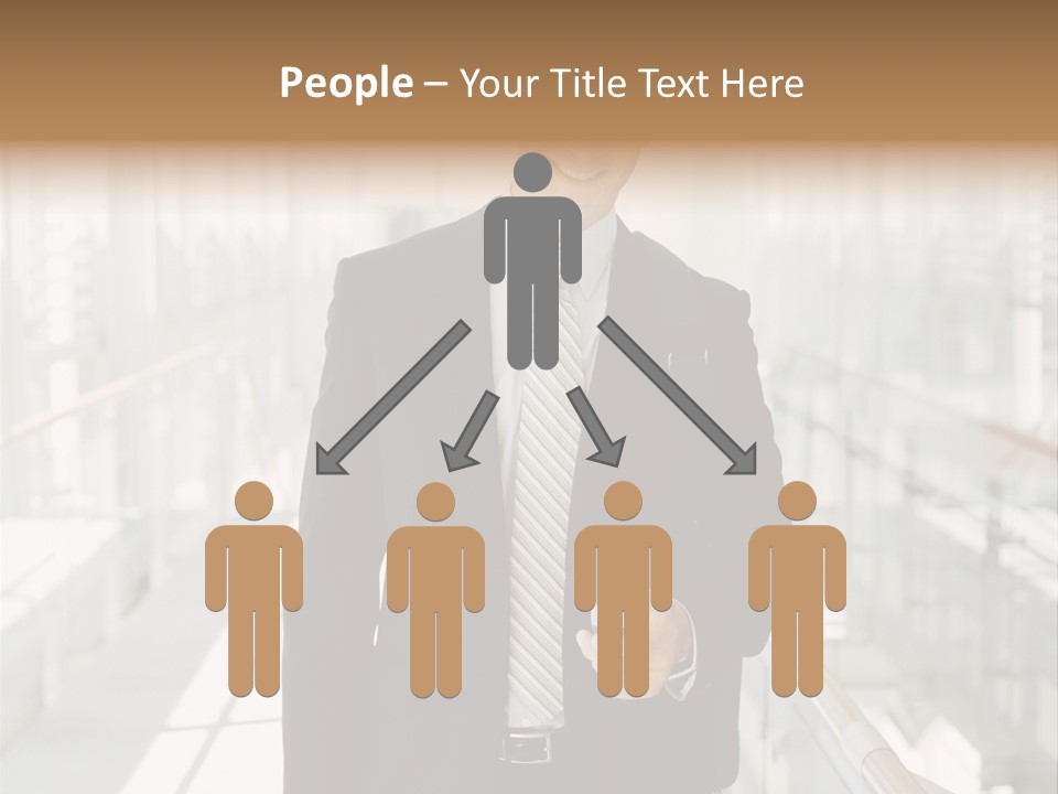 Mobile Man Green PowerPoint Template