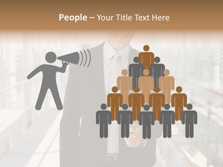 Mobile Man Green PowerPoint Template