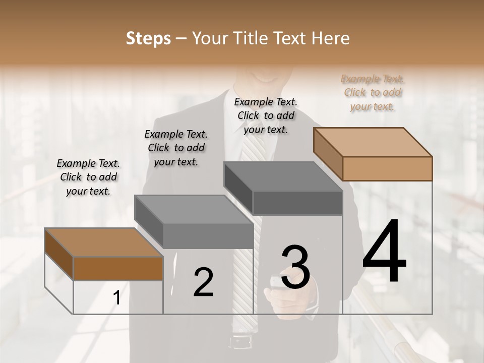 Mobile Man Green PowerPoint Template