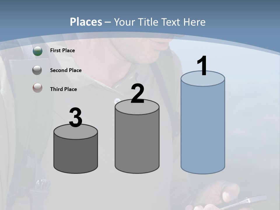 Mobile Man Green PowerPoint Template