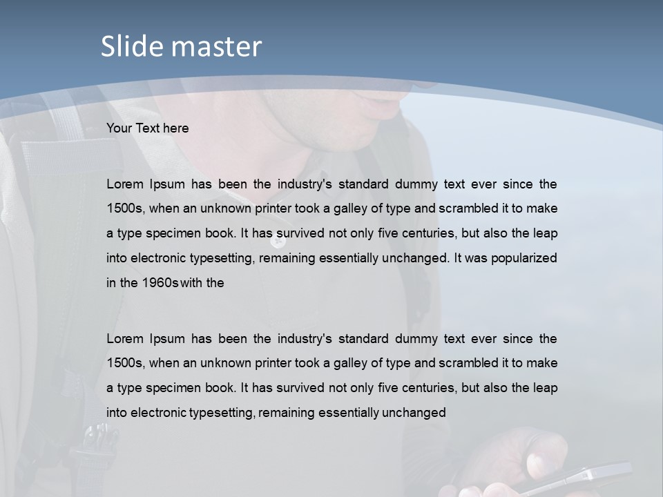 Mobile Man Green PowerPoint Template