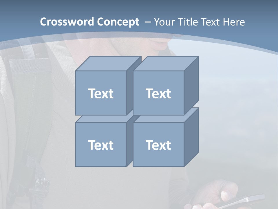 Mobile Man Green PowerPoint Template