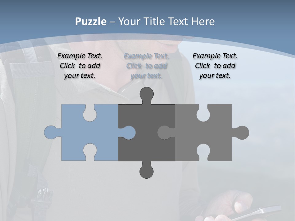 Mobile Man Green PowerPoint Template