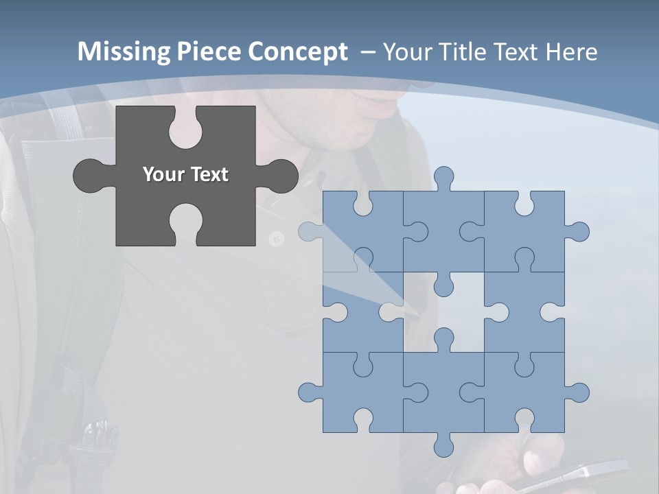 Mobile Man Green PowerPoint Template