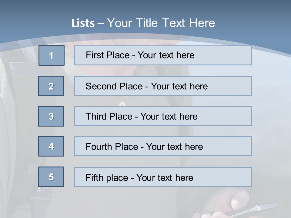 Mobile Man Green PowerPoint Template