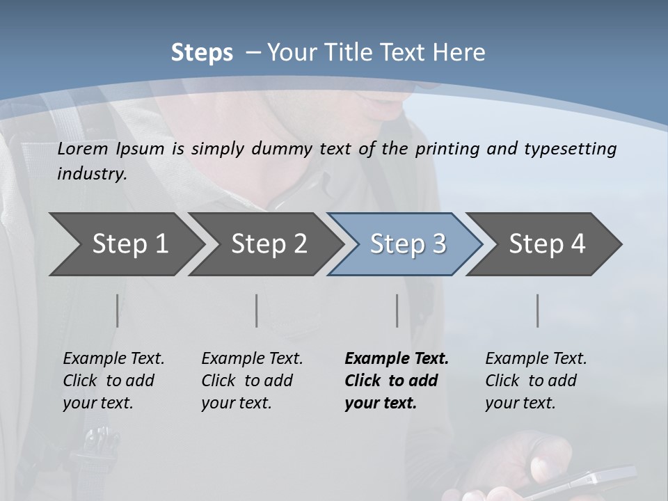 Mobile Man Green PowerPoint Template