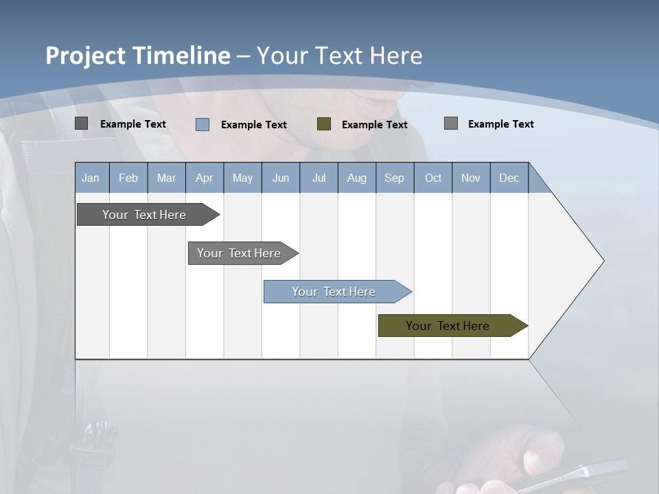 Mobile Man Green PowerPoint Template
