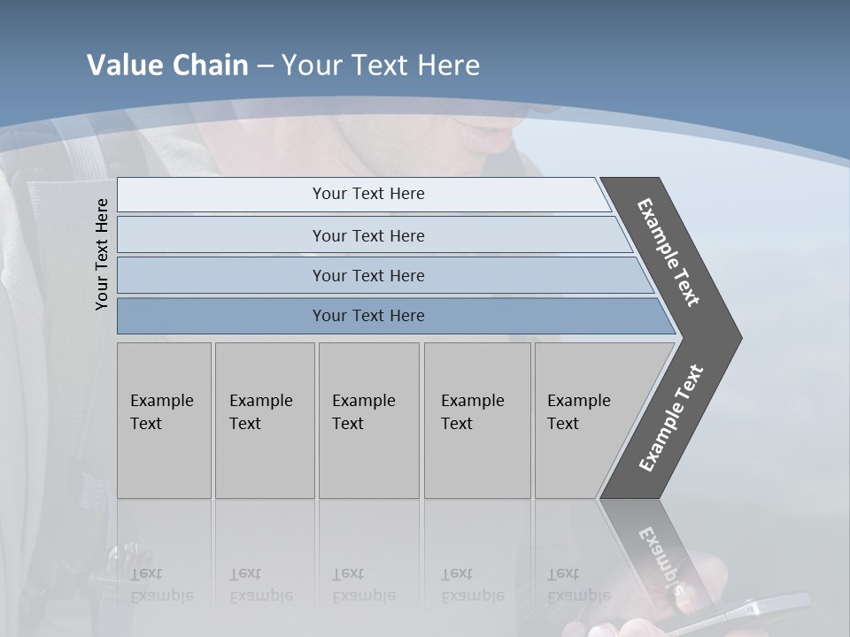 Mobile Man Green PowerPoint Template