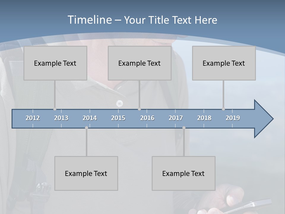 Mobile Man Green PowerPoint Template