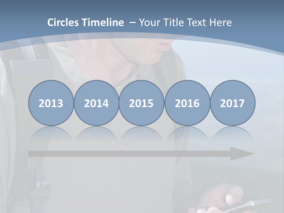 Mobile Man Green PowerPoint Template