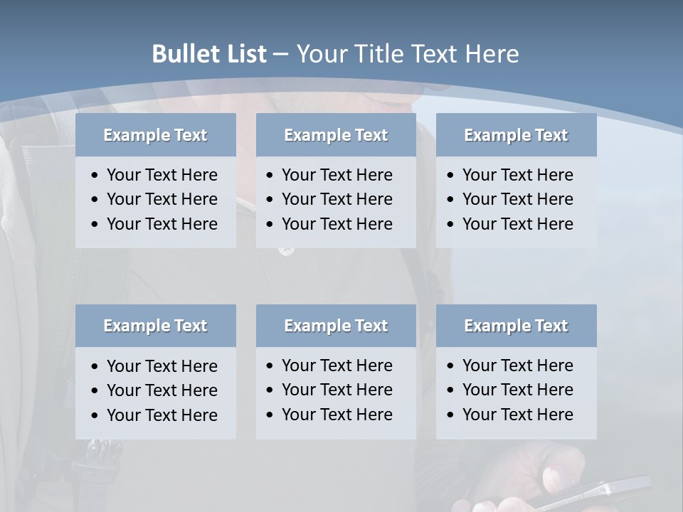 Mobile Man Green PowerPoint Template