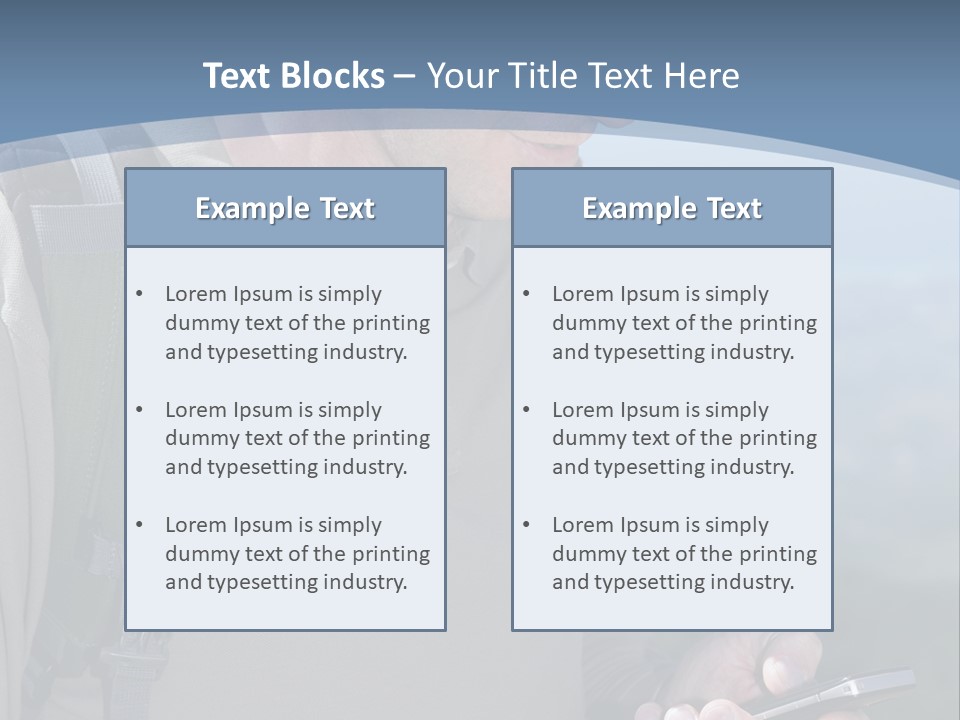 Mobile Man Green PowerPoint Template
