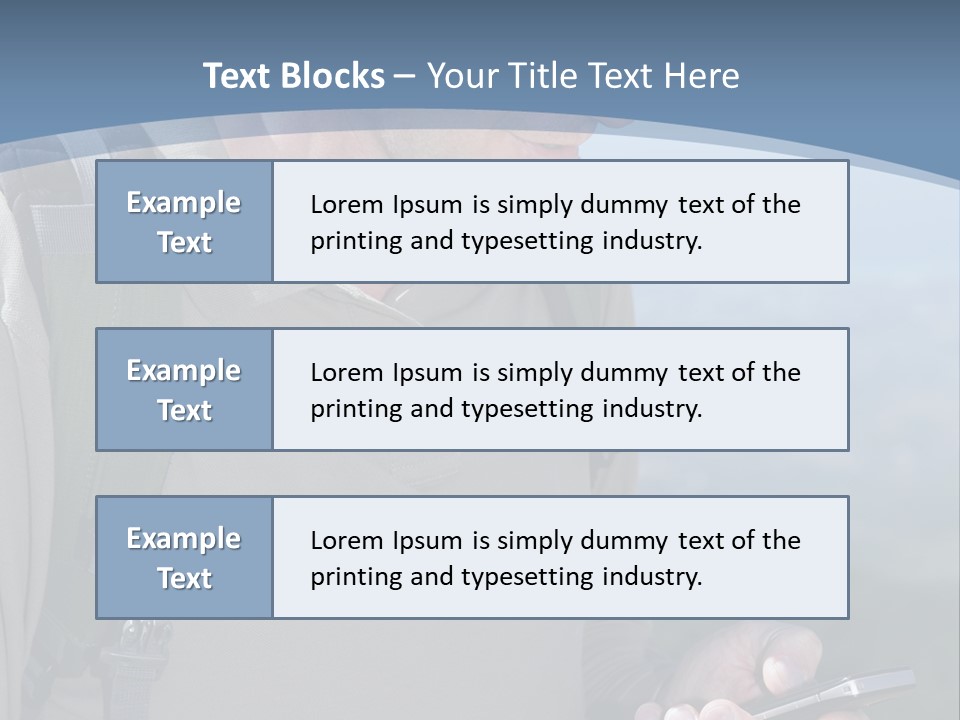 Mobile Man Green PowerPoint Template