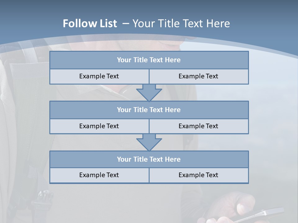 Mobile Man Green PowerPoint Template