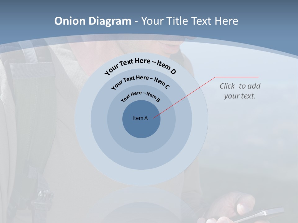 Mobile Man Green PowerPoint Template