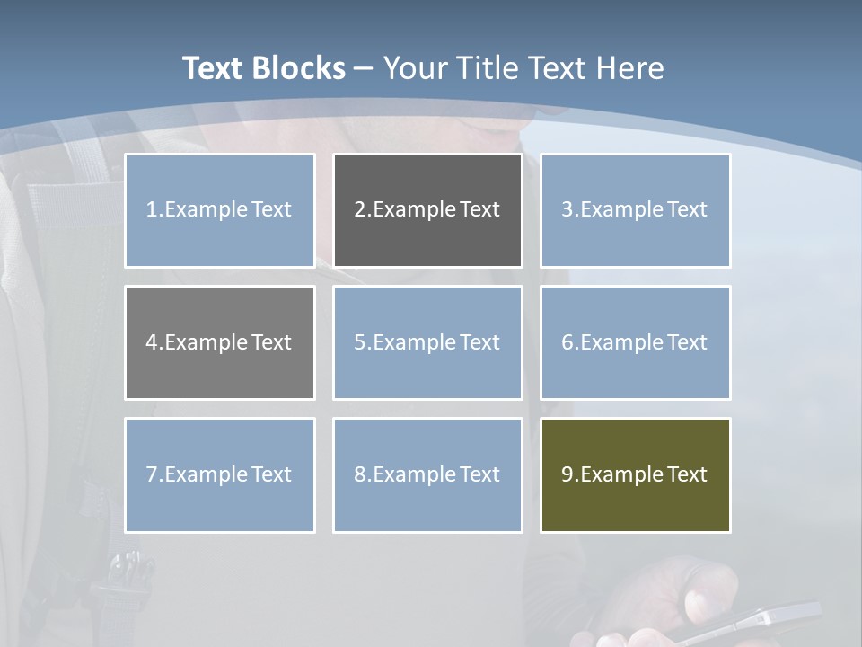 Mobile Man Green PowerPoint Template