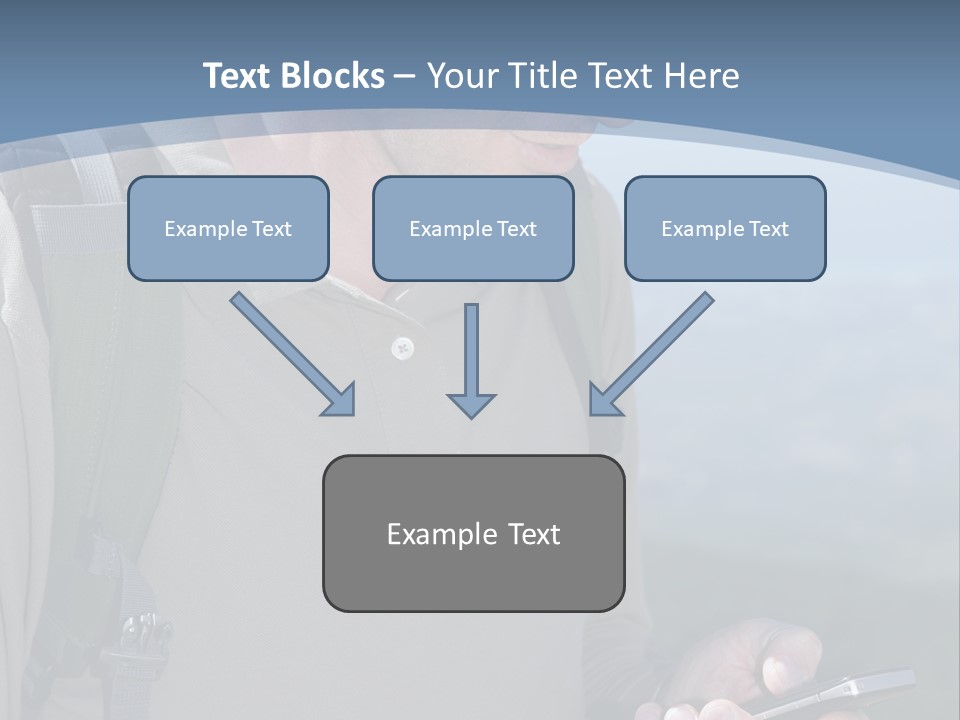 Mobile Man Green PowerPoint Template