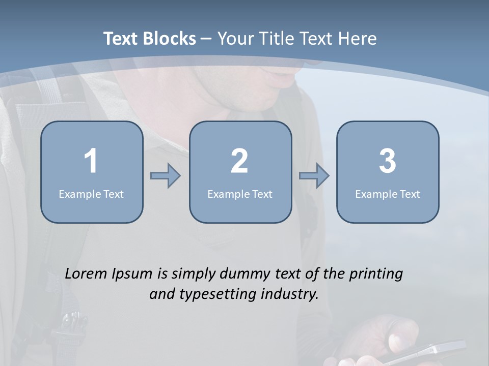 Mobile Man Green PowerPoint Template