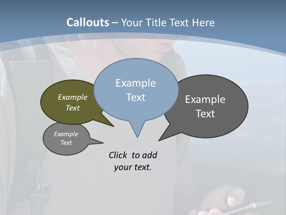 Mobile Man Green PowerPoint Template