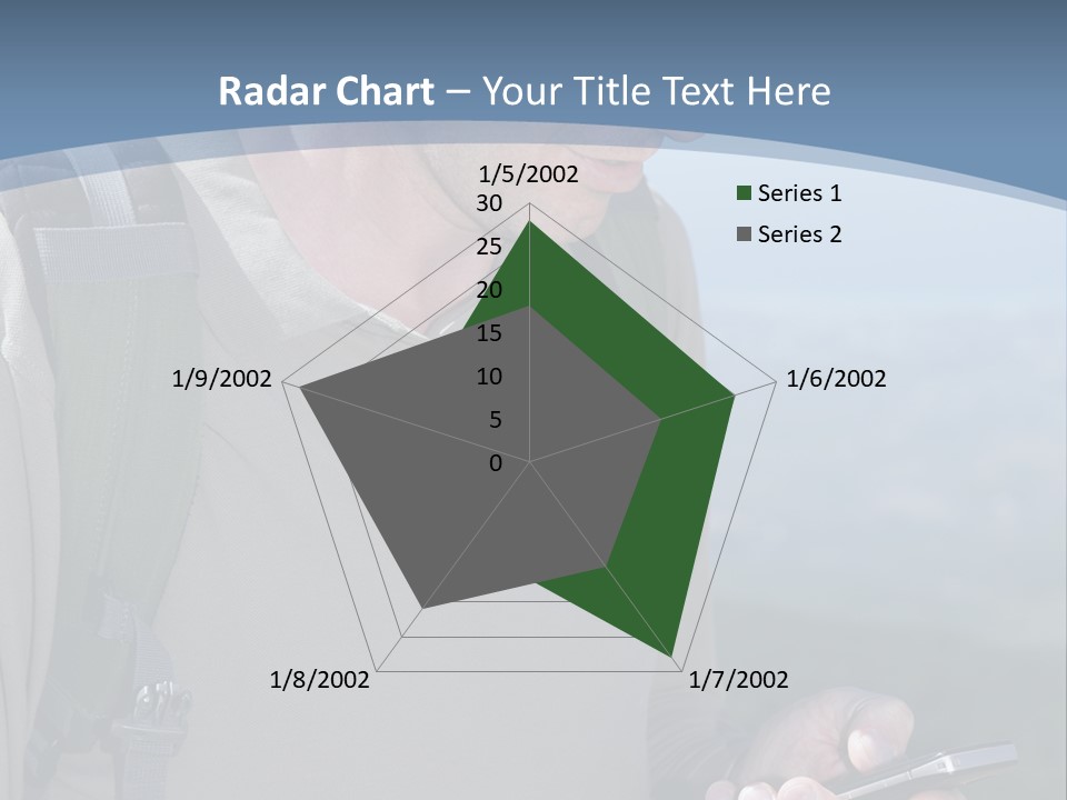 Mobile Man Green PowerPoint Template