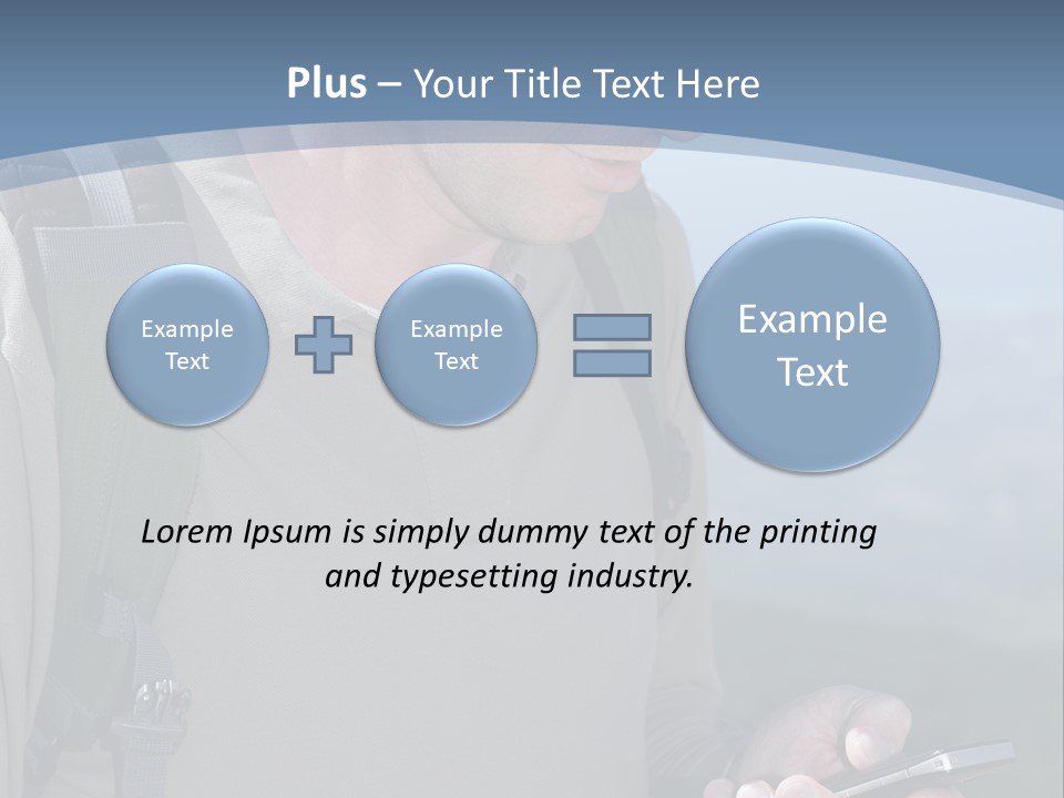 Mobile Man Green PowerPoint Template