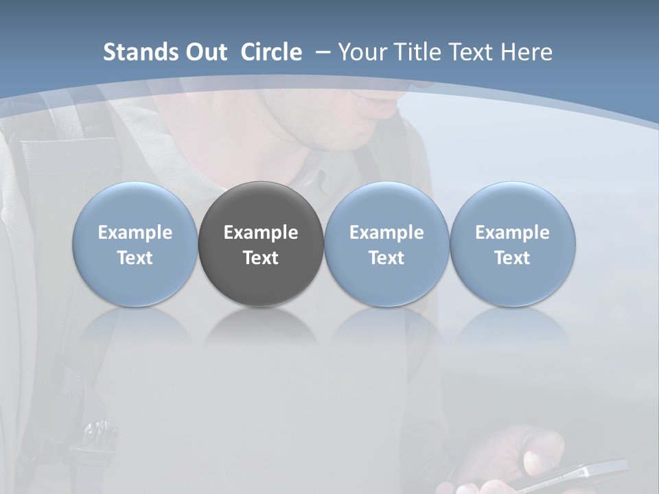 Mobile Man Green PowerPoint Template