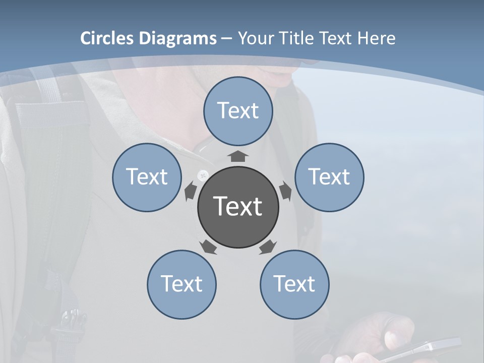 Mobile Man Green PowerPoint Template