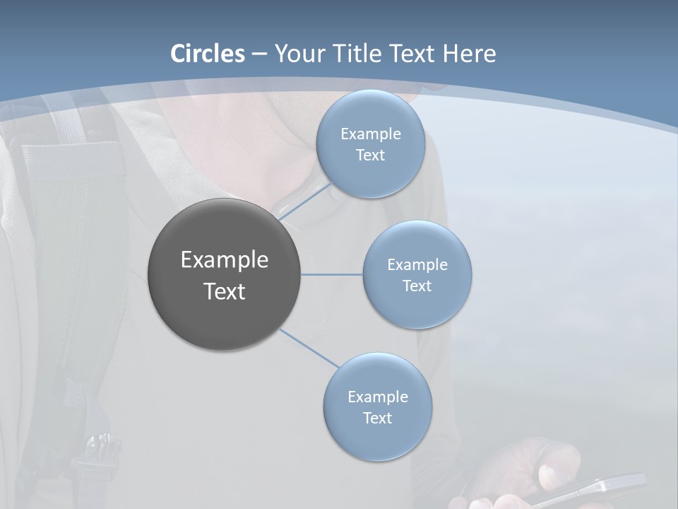 Mobile Man Green PowerPoint Template