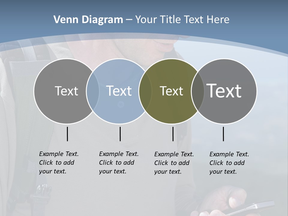 Mobile Man Green PowerPoint Template