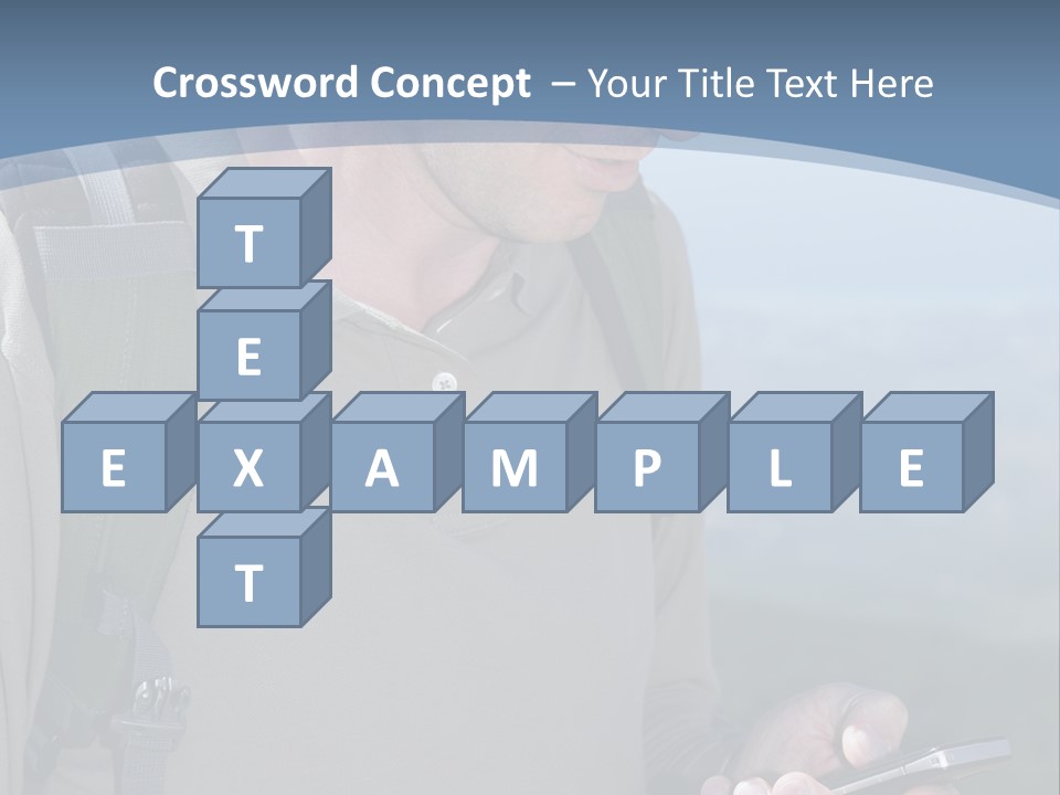 Mobile Man Green PowerPoint Template