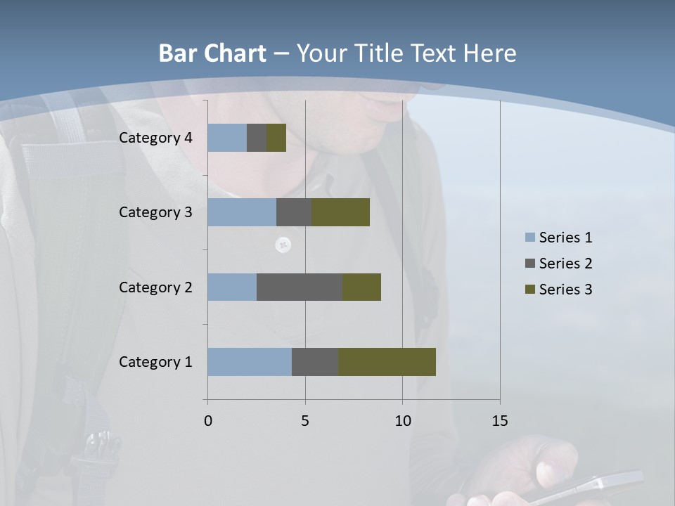 Mobile Man Green PowerPoint Template