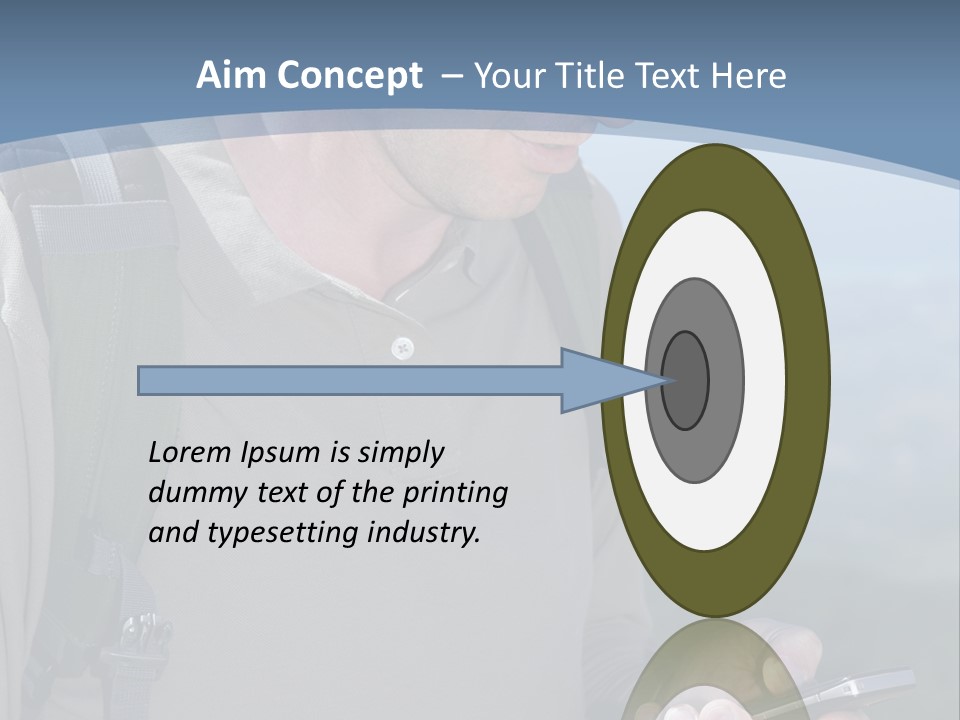 Mobile Man Green PowerPoint Template