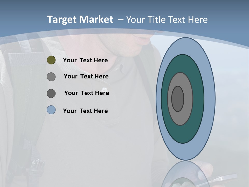 Mobile Man Green PowerPoint Template