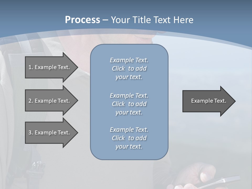 Mobile Man Green PowerPoint Template