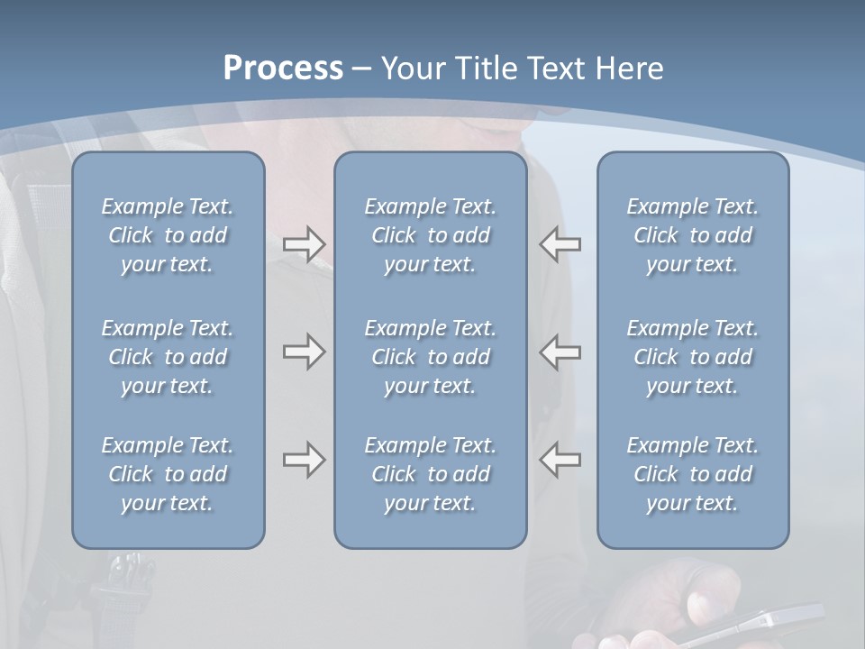 Mobile Man Green PowerPoint Template