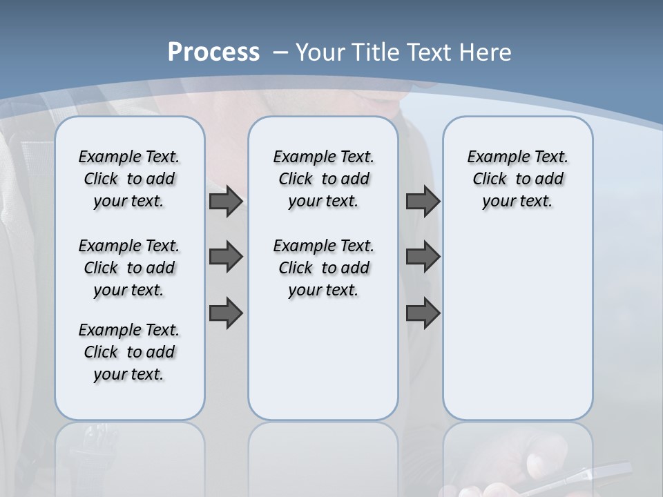 Mobile Man Green PowerPoint Template