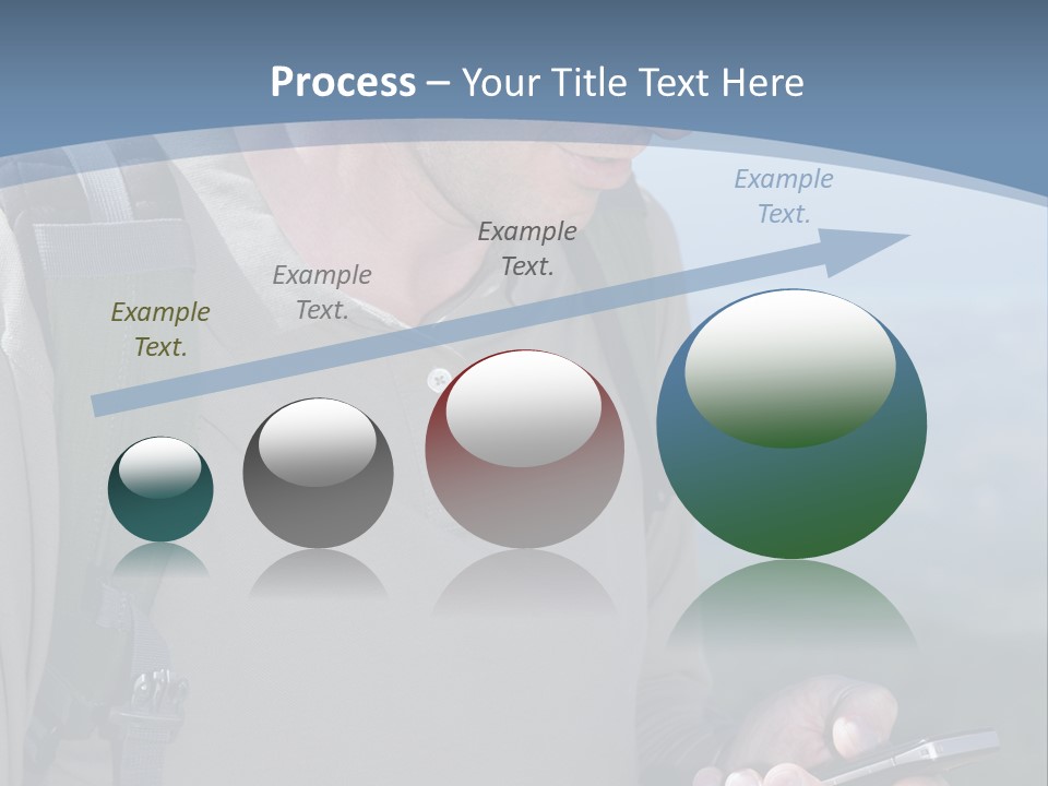 Mobile Man Green PowerPoint Template