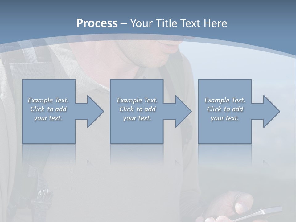 Mobile Man Green PowerPoint Template