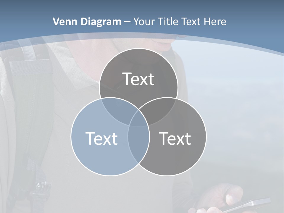 Mobile Man Green PowerPoint Template