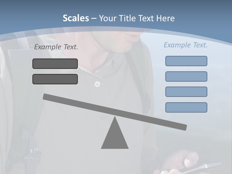 Mobile Man Green PowerPoint Template