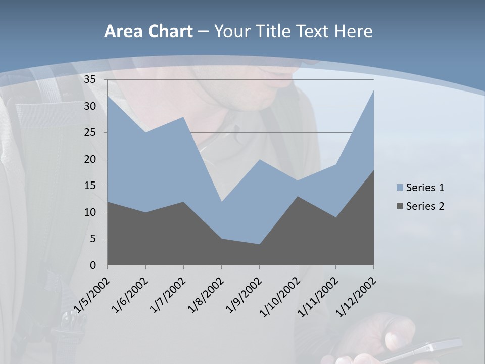 Mobile Man Green PowerPoint Template
