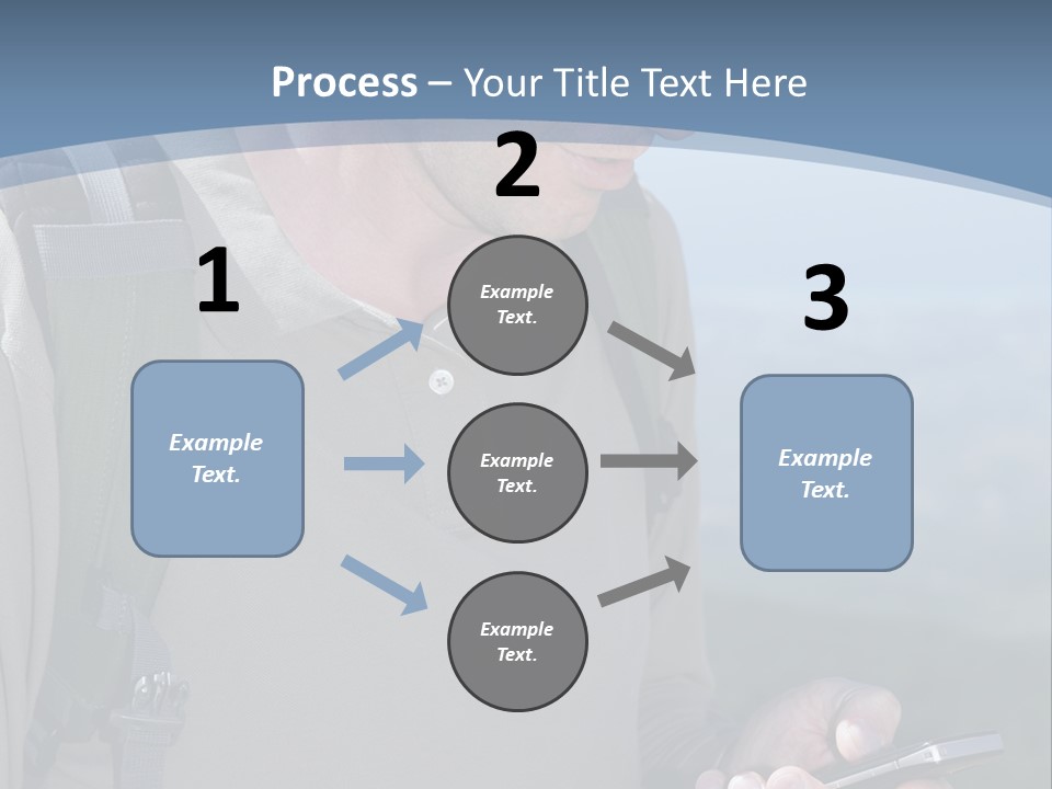 Mobile Man Green PowerPoint Template