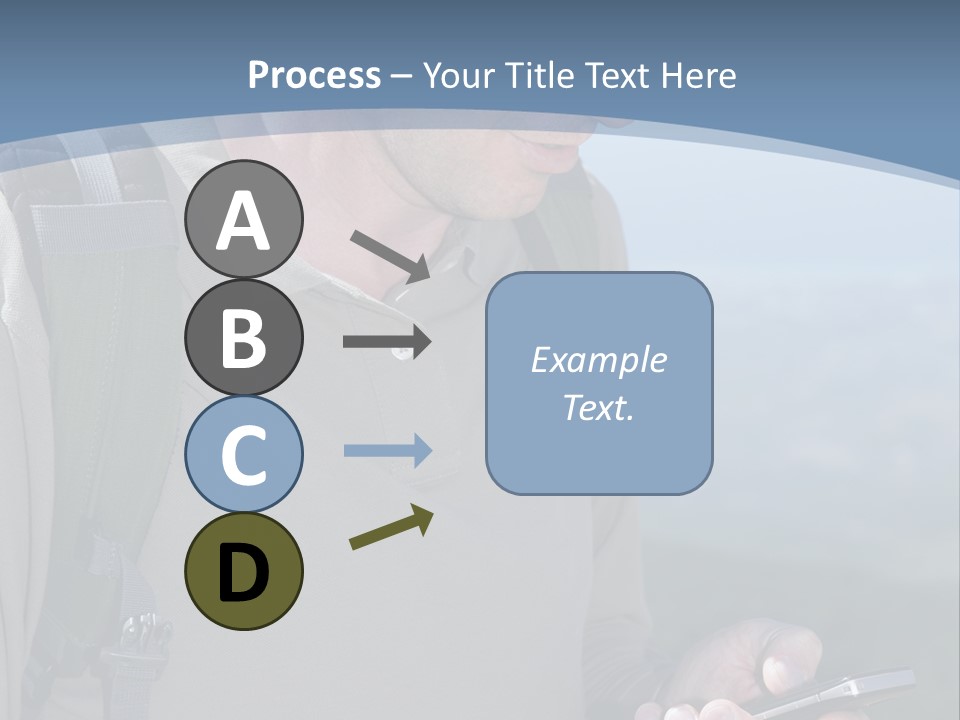 Mobile Man Green PowerPoint Template