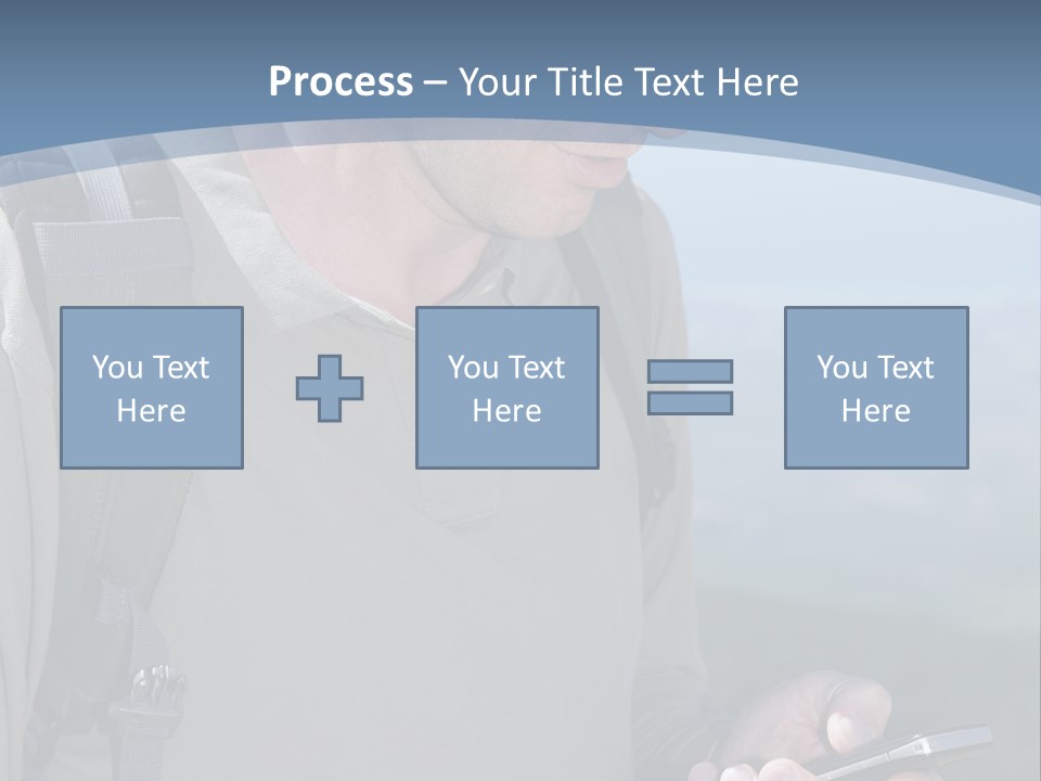 Mobile Man Green PowerPoint Template