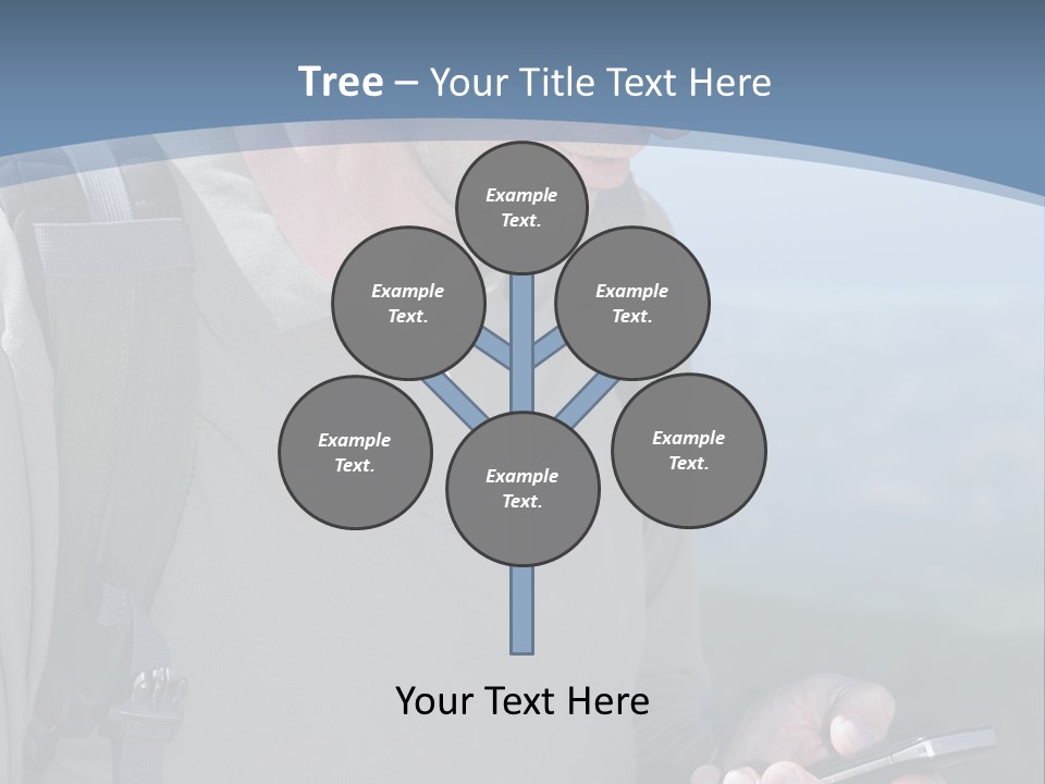 Mobile Man Green PowerPoint Template