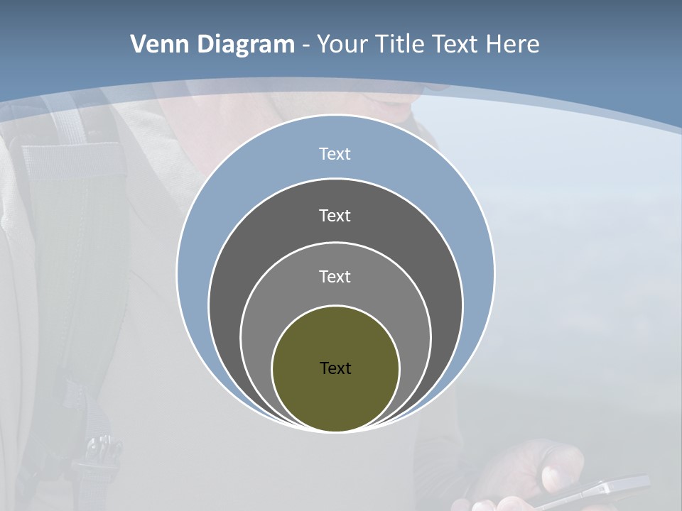 Mobile Man Green PowerPoint Template