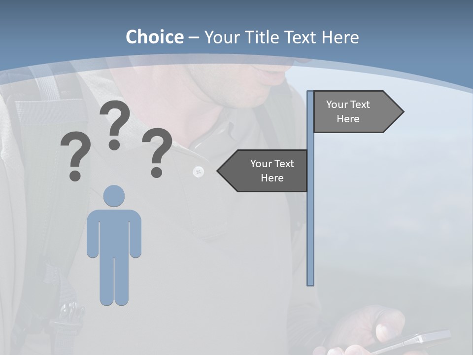 Mobile Man Green PowerPoint Template