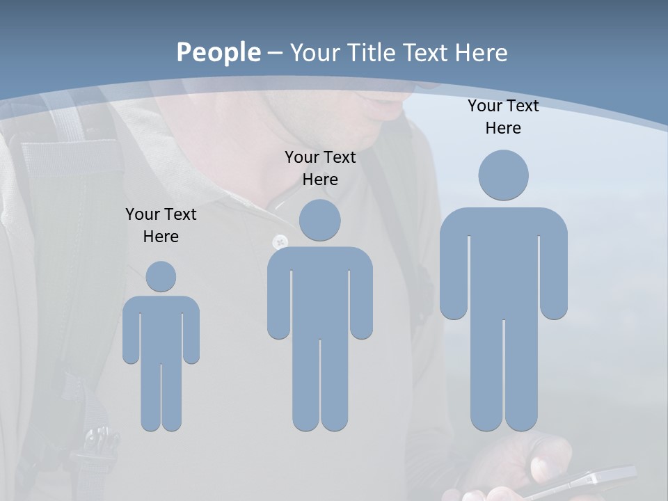 Mobile Man Green PowerPoint Template