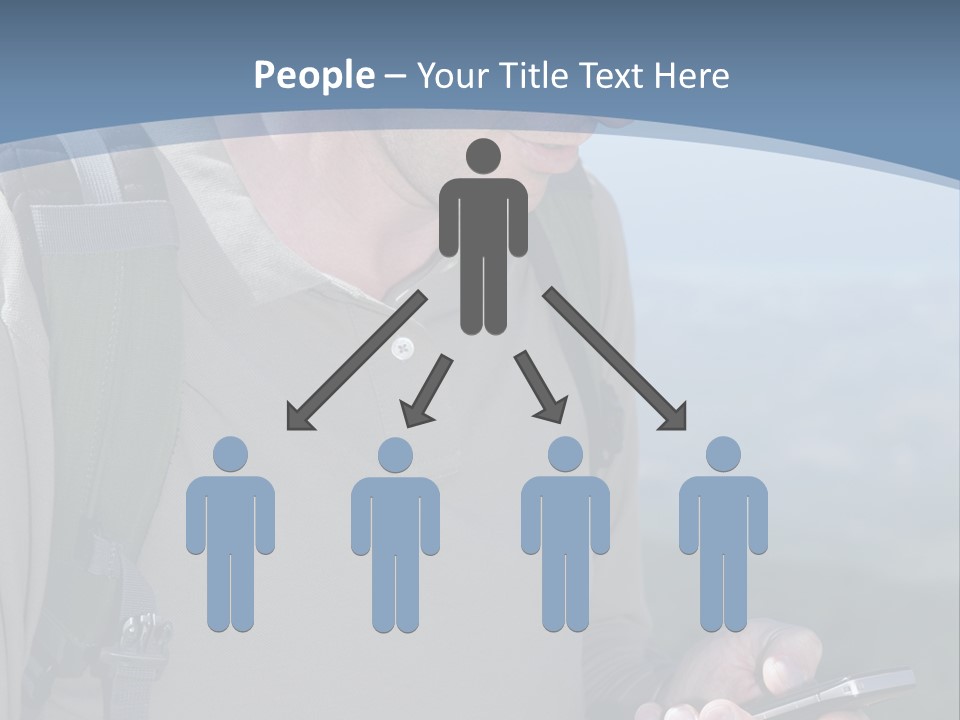 Mobile Man Green PowerPoint Template